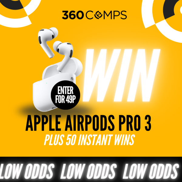 Win Apple Airpods Pro 3 + Instant Wins - Only 49p Entry